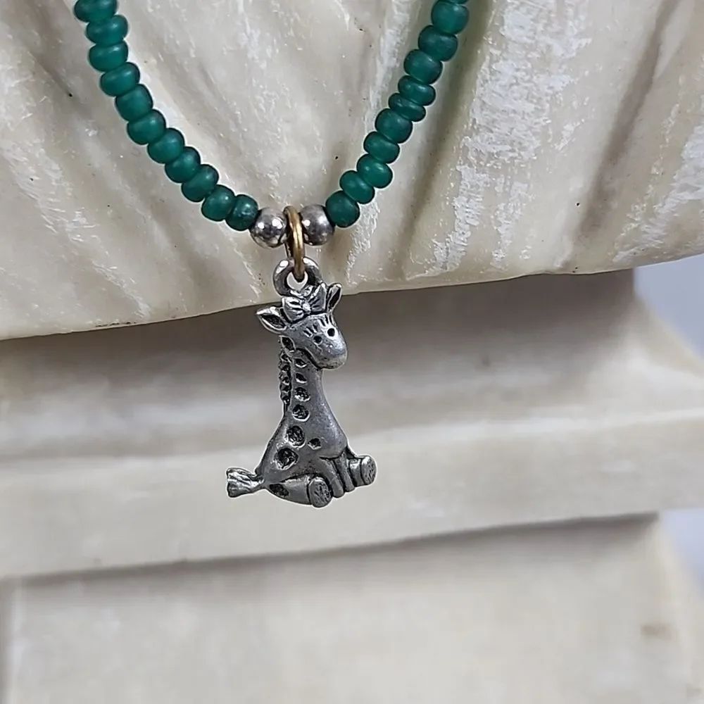 Giraffe Necklace with Toggle close - Picture 3 of 8
